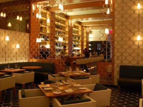 A changing seasonal menu, plus cocktails and wine in a modern bi-level space with a spacious bar.